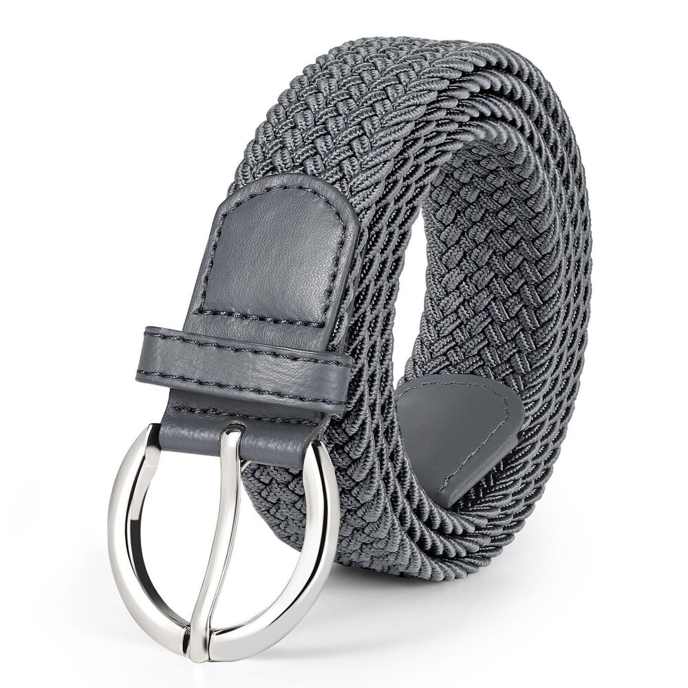 5155 Women Braided Woven Elastic Stretch Belt Canvas Casual For Jeans